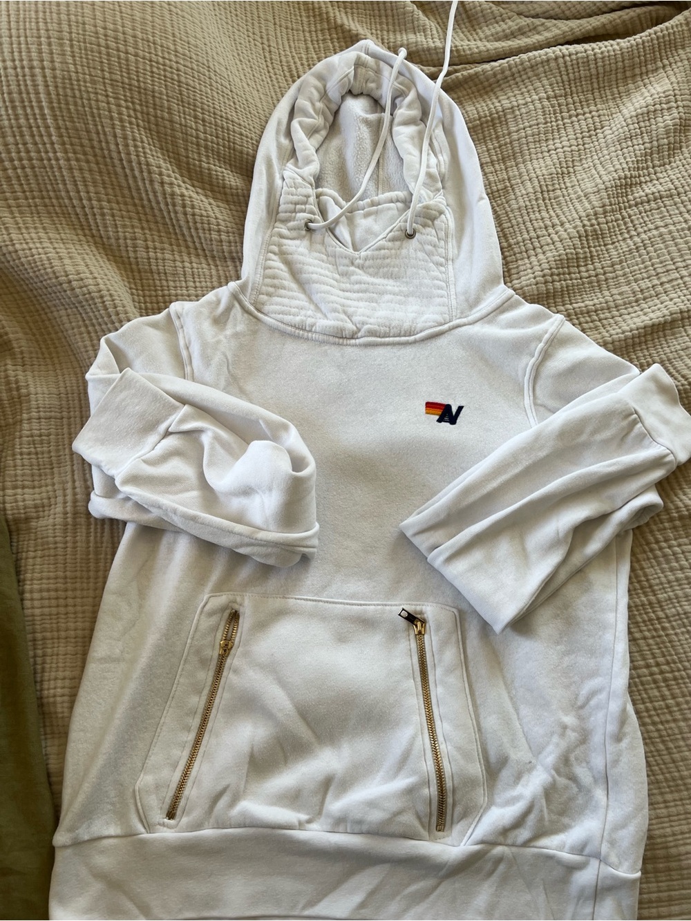 Aviator Nation White Hoodie